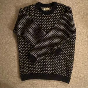 LL BEAN - NORWEGIAN NAVY 80% WOOL CREWNECK SWEATER - MENS TALL XL (NAVY)